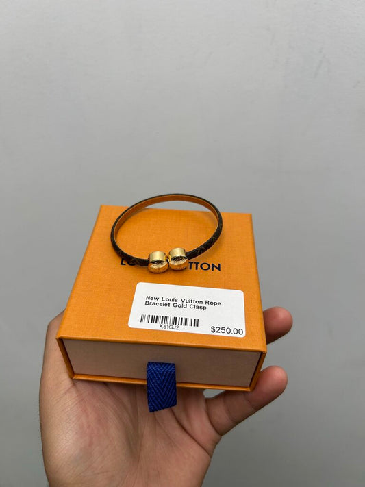 New Louis Vuitton Rope Bracelet Gold Clasp
