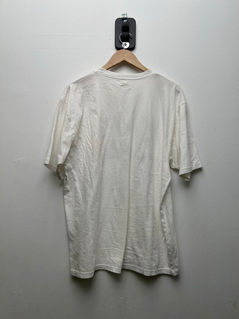 Preowned Kapital Spellout White Boat Tee Sz.Large