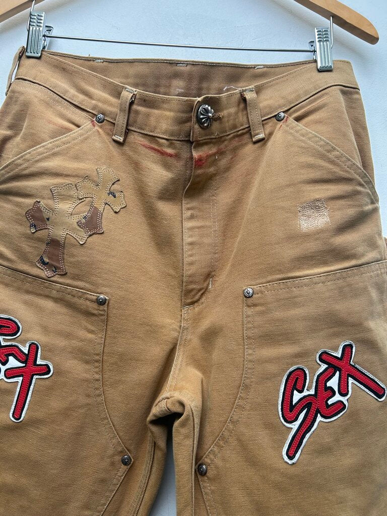 Preowned Chrome Hearts Matty Boy Sex Camo Patch Double Knees Sz.30