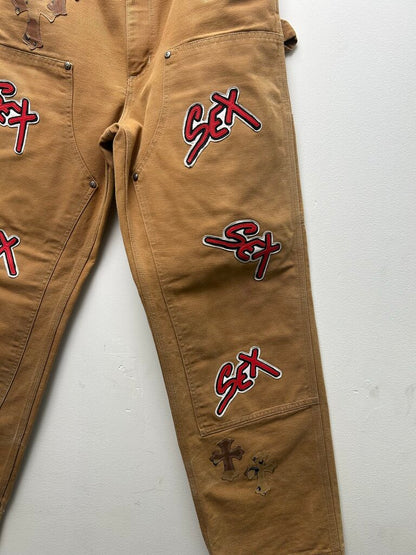 Preowned Chrome Hearts Matty Boy Sex Camo Patch Double Knees Sz.30