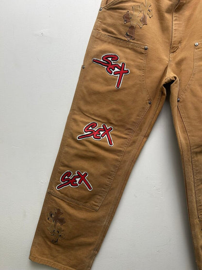 Preowned Chrome Hearts Matty Boy Sex Camo Patch Double Knees Sz.30