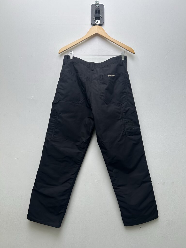 Preowned Chrome Hearts Black Leather Double Knees Sz.30