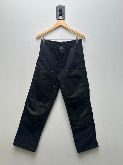 Preowned Chrome Hearts Black Leather Double Knees Sz.30