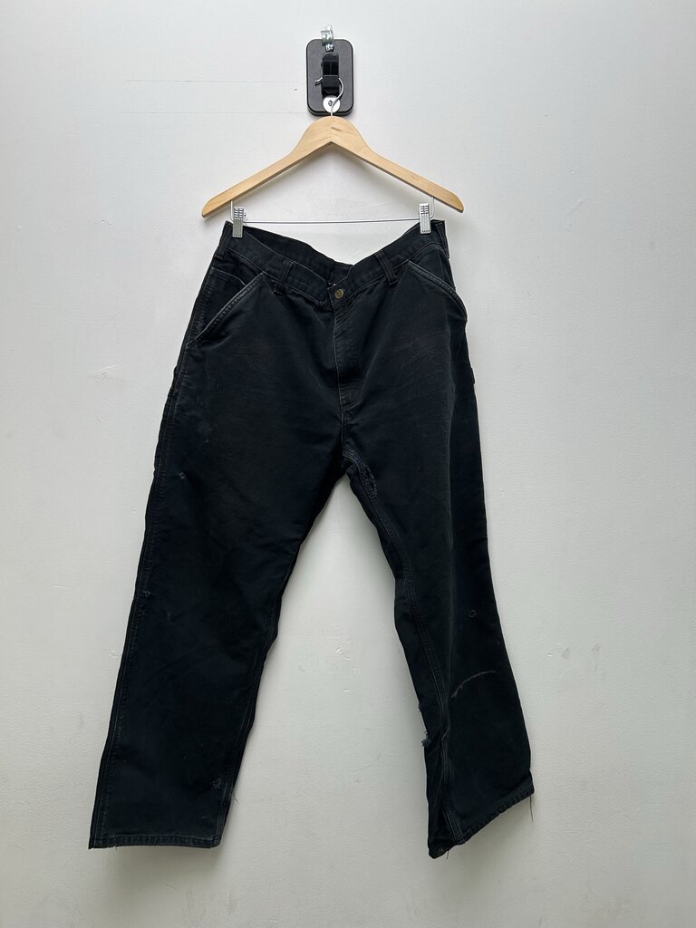 Carhartt Distressed Black Carpenter Pants Sz 38