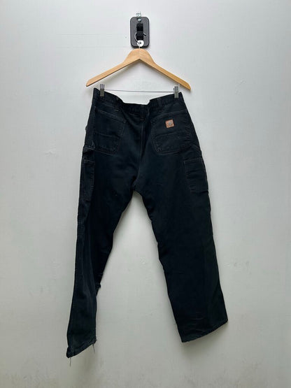 Carhartt Distressed Black Carpenter Pants Sz 38