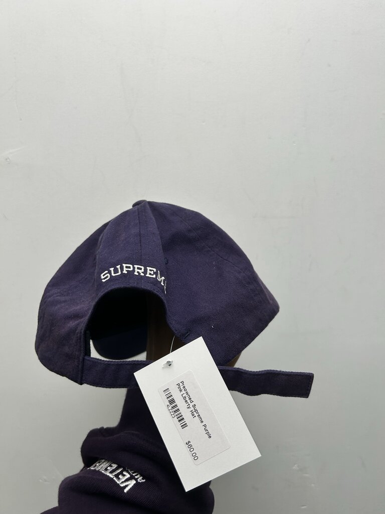 Preowned Supreme Purple Pink Liberty Hat