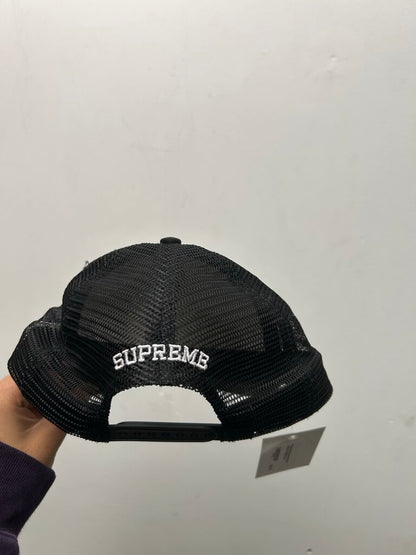 Preowned Supreme Black Yellow Stability Hat