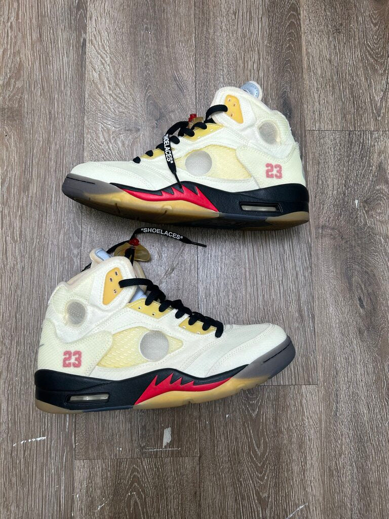 Preowned Jordan 5 Off White Sail Sz.10