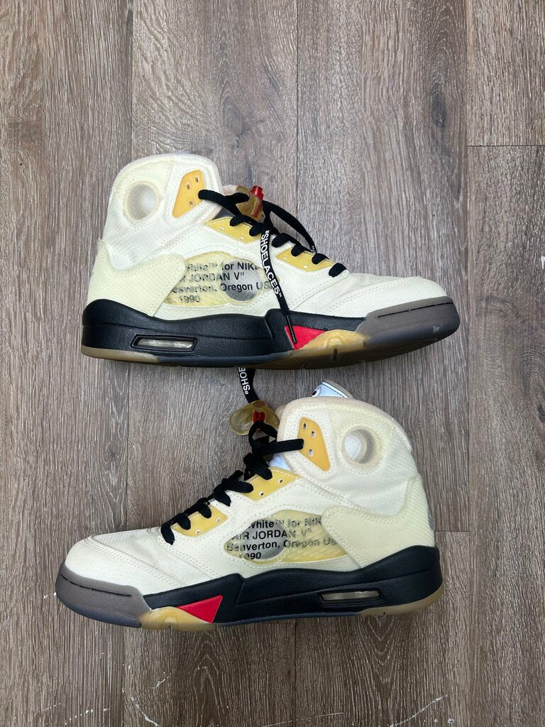 Preowned Jordan 5 Off White Sail Sz.10