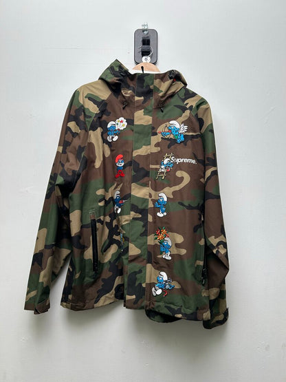 Preowned Supreme Camo Gore-tex Smurfs Jacket Sz.Large