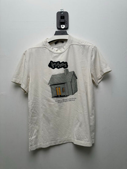 Preowned Louis Vuitton White Studio Homme Tee Sz.Medium