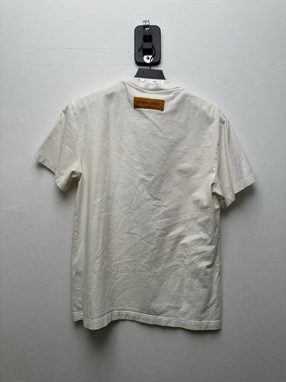 Preowned Louis Vuitton White Studio Homme Tee Sz.Medium