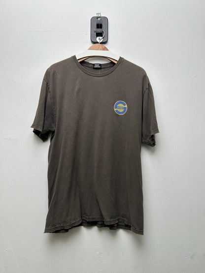 Vintage Stussy Brown Yellow Blue Distressed Tee sz.L