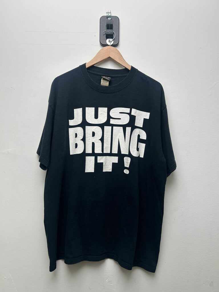 WWF The Rock "Just Bring It" Black Tee Sz XL
