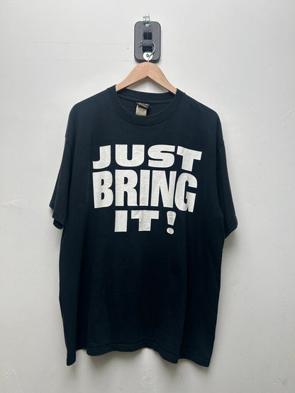 WWF The Rock "Just Bring It" Black Tee Sz XL