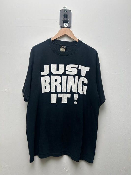 WWF The Rock "Just Bring It" Black Tee Sz XL