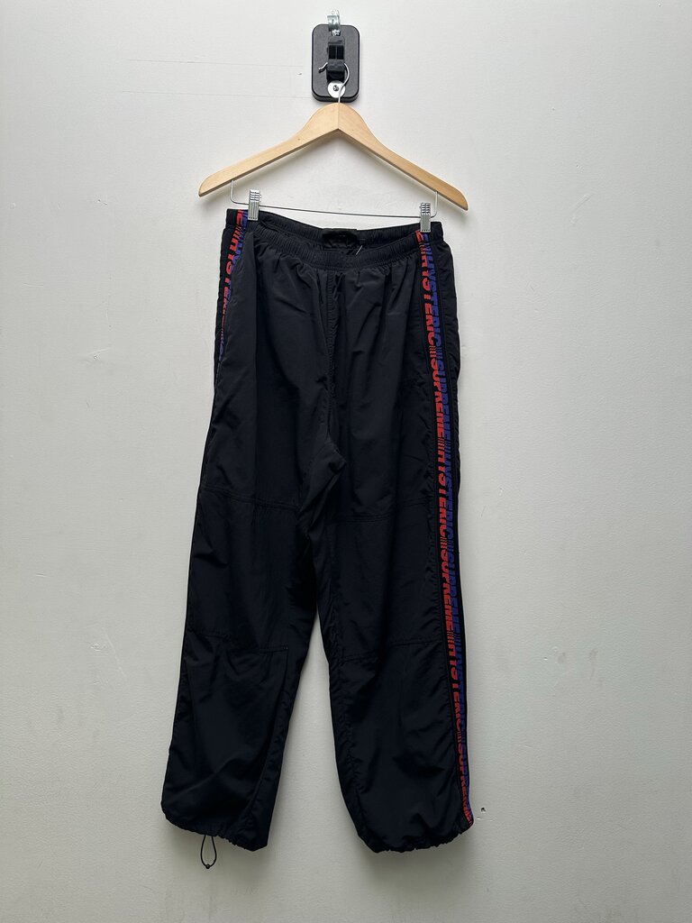 Preowned Supreme Hysteric Black Red Blue Track Pants Sz.XL