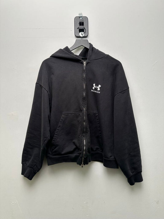 Preowned Balenciaga Under Armor Black Zip Sz.Large
