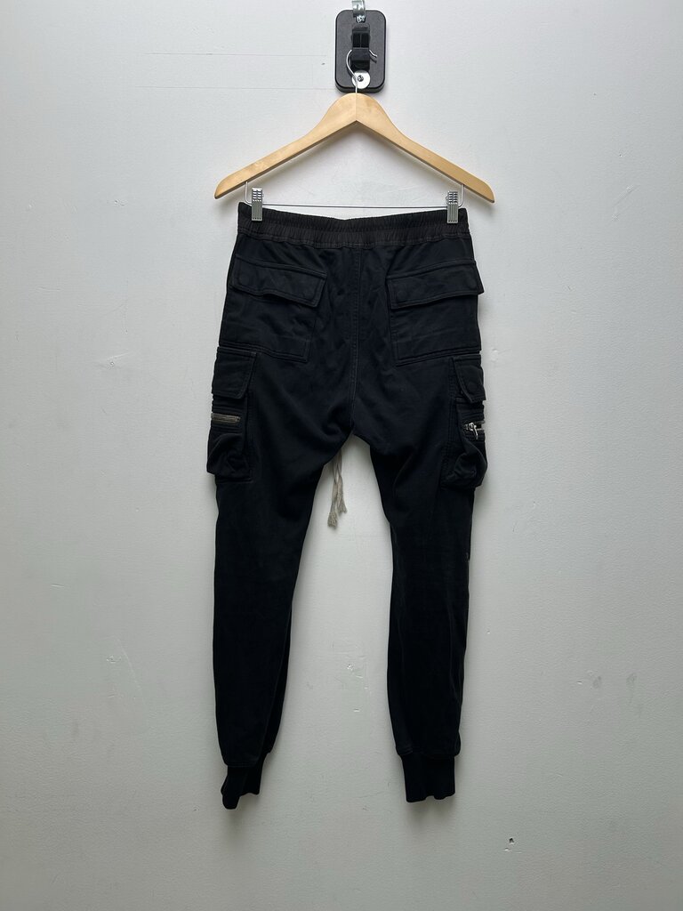 Preowned Rick Owens FOG S/S 22 Black Zipper Cargo Cuff Sz.38