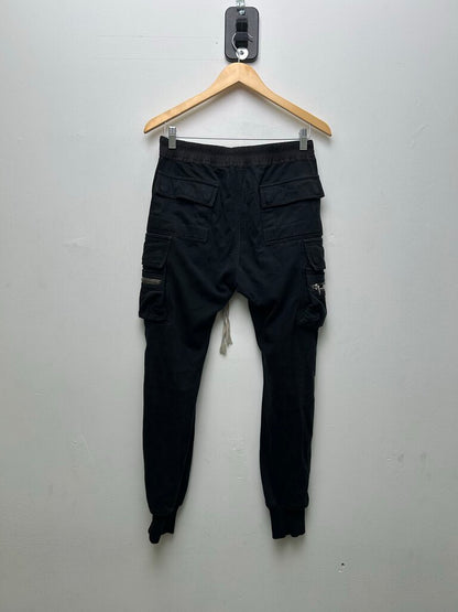Preowned Rick Owens FOG S/S 22 Black Zipper Cargo Cuff Sz.38
