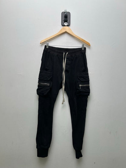 Preowned Rick Owens FOG S/S 22 Black Zipper Cargo Cuff Sz.38