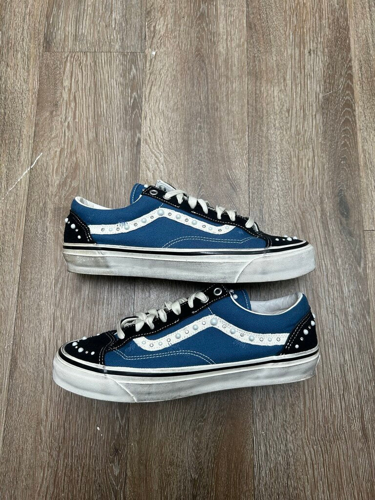 Preowned Vans Pealized Navy Blue White Sz.11