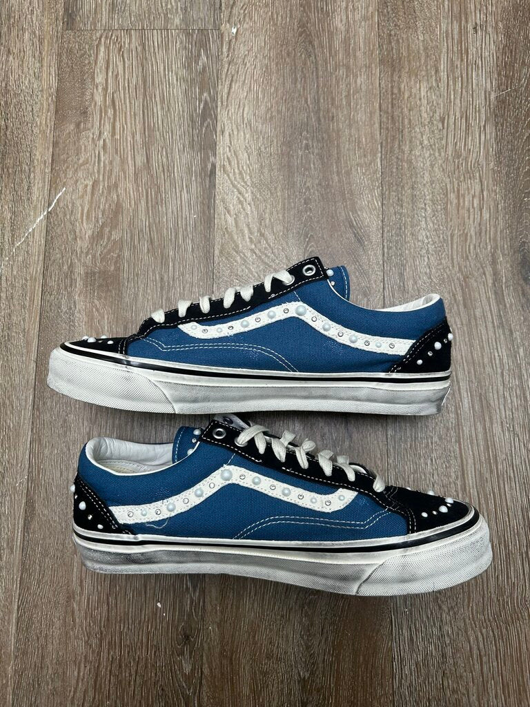 Preowned Vans Pealized Navy Blue White Sz.11