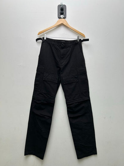 New Balenciaga Black Cargo Pants Size XXS
