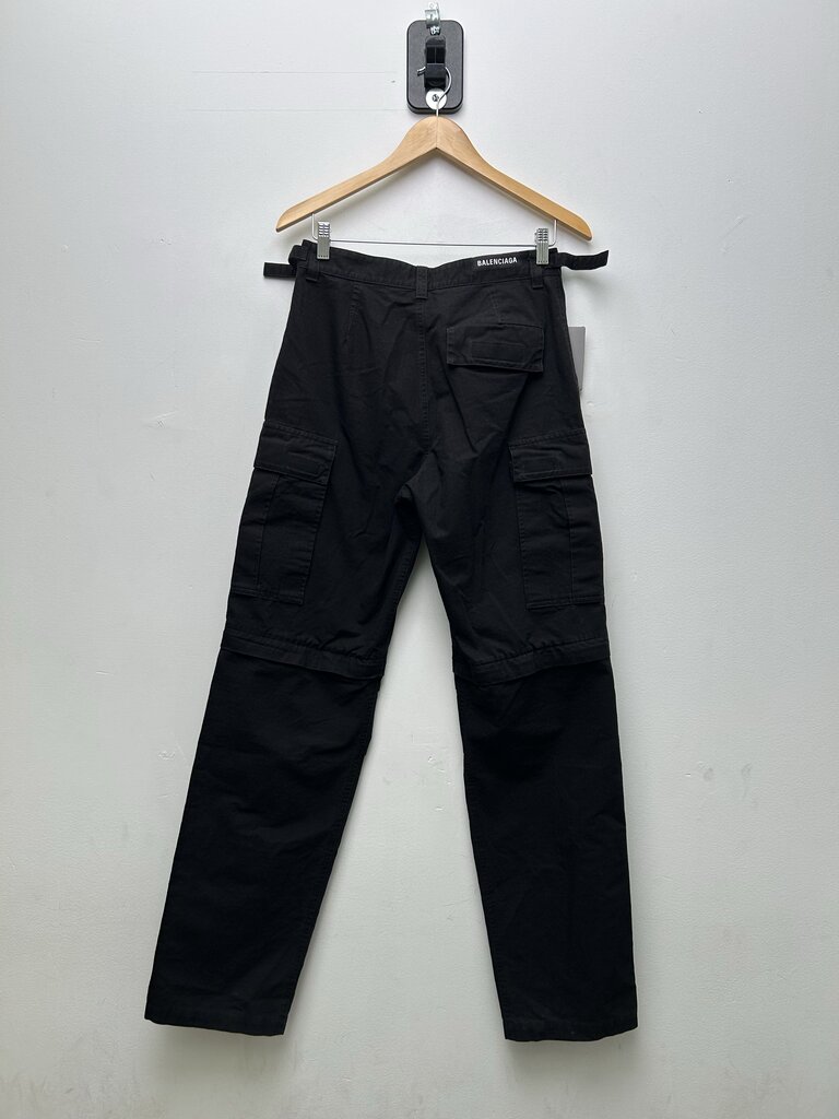 New Balenciaga Black Cargo Pants Size XXS