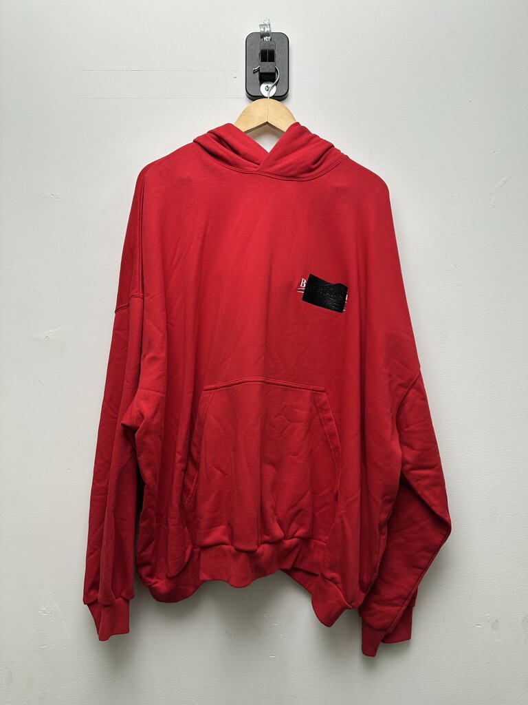 New Balenciaga Red Campaign Tape Hoodie Size 2