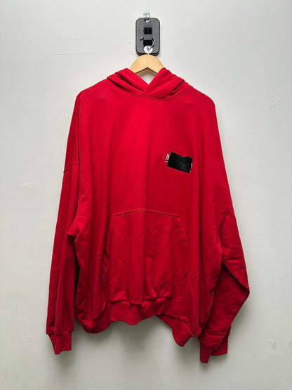 New Balenciaga Red Campaign Tape Hoodie Size 2