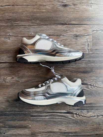 Pre-Owned Chanel Silver Trainer Sz. 45