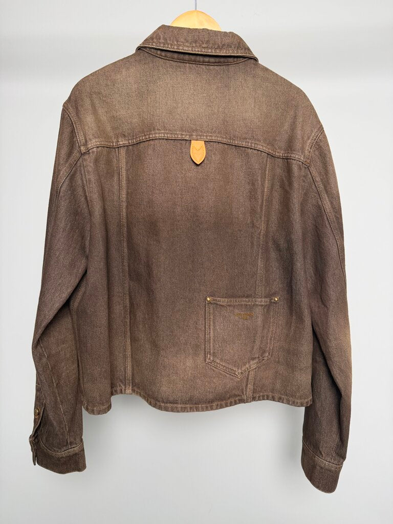 Pre-Owned Louis Vuitton Brown Western Button Up Sz. 50