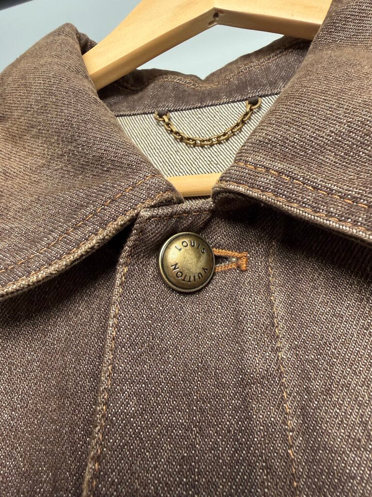 Pre-Owned Louis Vuitton Brown Western Button Up Sz. 50