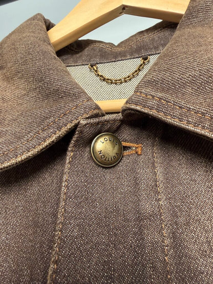 Pre-Owned Louis Vuitton Brown Western Button Up Sz. 50
