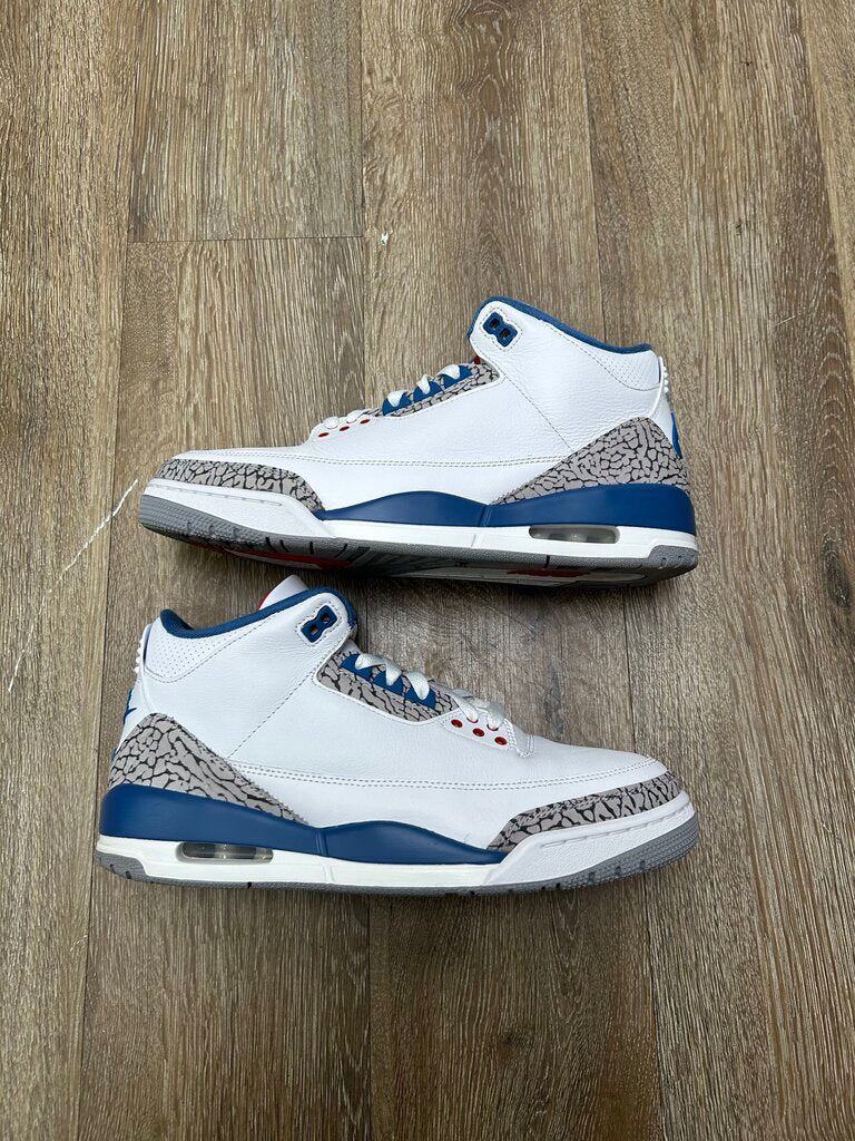 Preowned Jordan 3 True Blue sz.10( NO BOX)