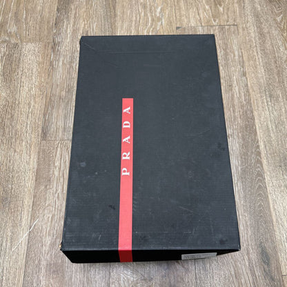 Preowned Prada Americas Cups White Silver Green sz.10(11.5M)