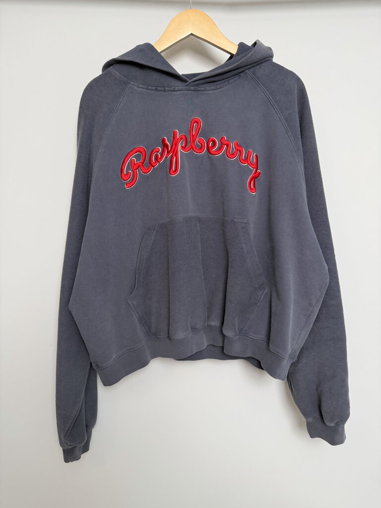 New GV Gallery Spellout Cursive Red Logo Grey Hoodie size M