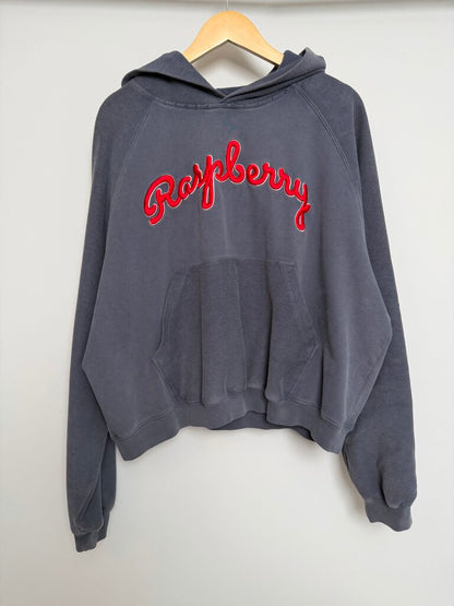 New GV Gallery Spellout Cursive Red Logo Grey Hoodie size M