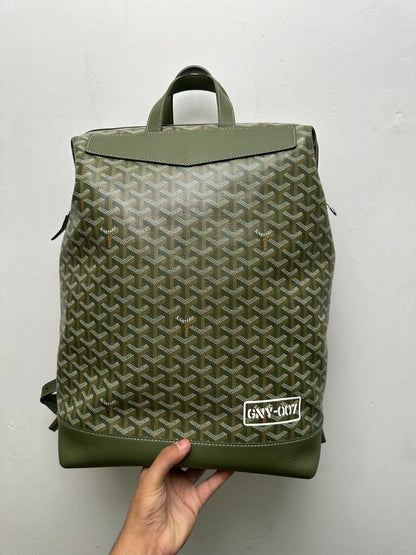 Preowned Goyard Khaki Cisalpin Bookbag Strap Flaw
