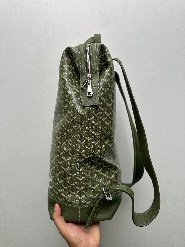 Preowned Goyard Khaki Cisalpin Bookbag Strap Flaw