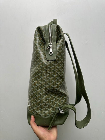 Preowned Goyard Khaki Cisalpin Bookbag Strap Flaw