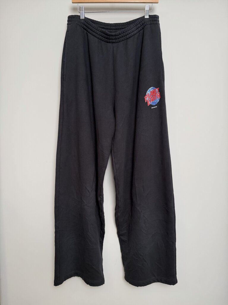 New Balenciaga Planet Earth Baggy Black Sweatpants size M