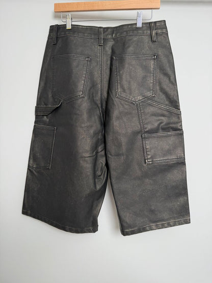 New Boredom Kills Black Leather Shorts size 40