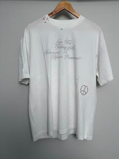 New Boredom Kills White Unplug Washed Tee size 2XL