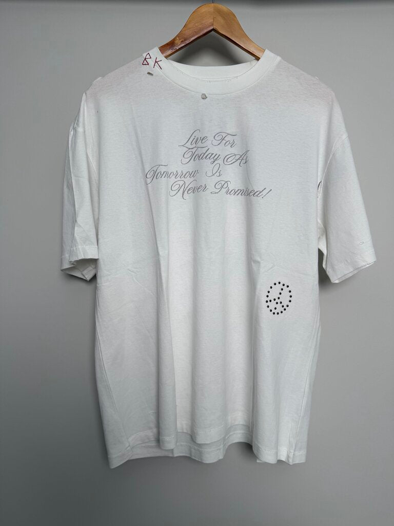 New Boredom Kills White Tomorrow Tee size L