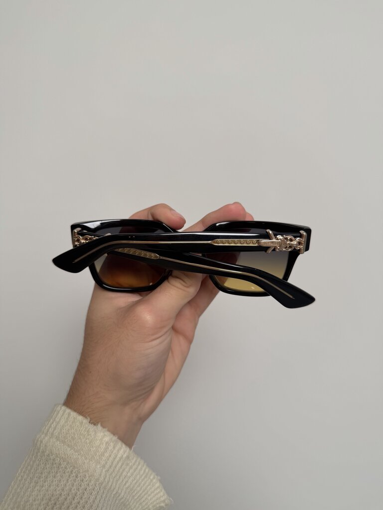 Preowned Chrome Heart Vigillionare ll Black Gold Yellow Tint