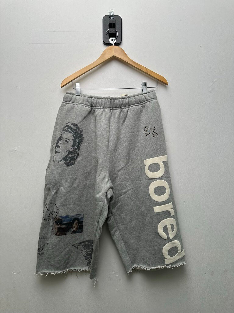 New Boredom Kills Grey Collegiate 3/4 Shorts Size XL