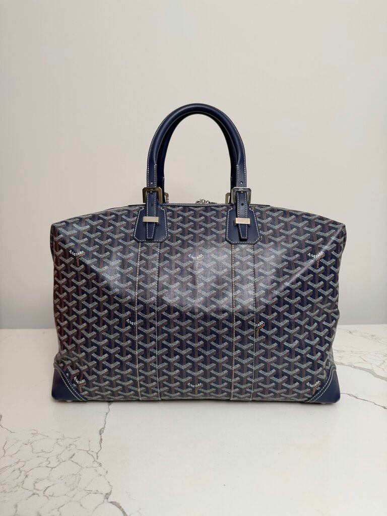 Preowned Goyard Boston Navy 45