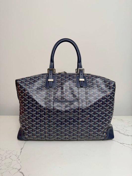 Preowned Goyard Boston Navy 45